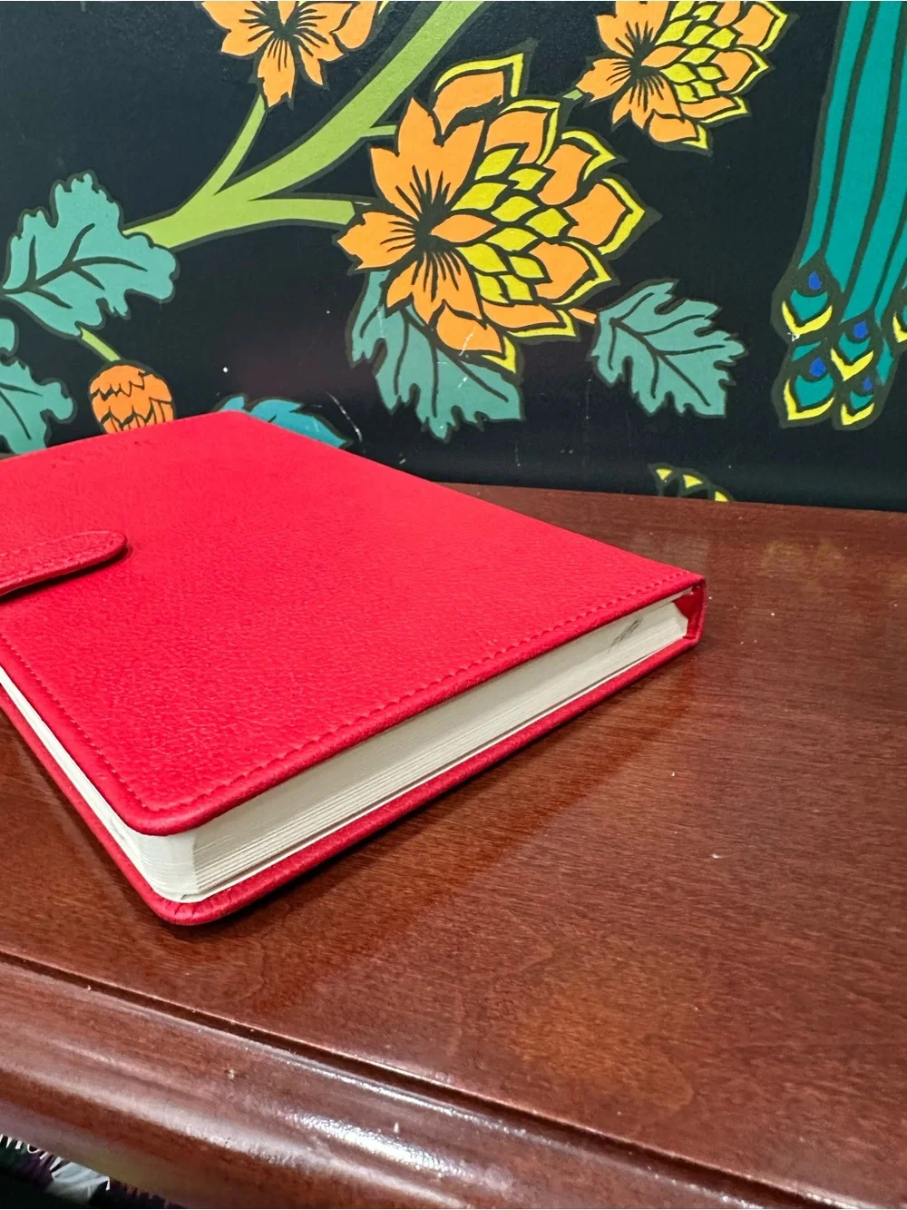 Bally Switzerland Red Leather Organizer Planner Datebook Notebook Snap Closure